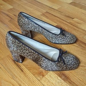 Bottega Veneta Leopard Print Block Pumps
